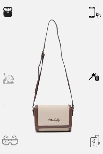 Allen Solly Women Brand Logo Printed Textured Crossbody Bag