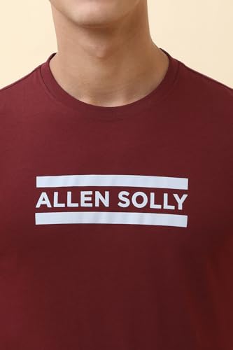 Men Maroon Graphic Print Crew Neck T-Shirt