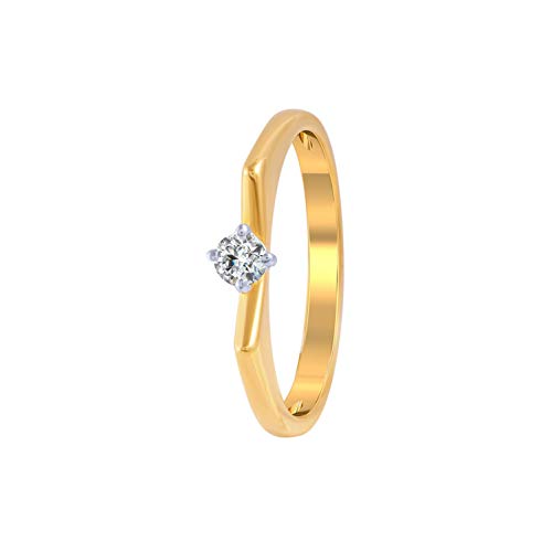 P.C. Chandra Jewellers Women's Metal Yellow-Gold 18k (750) Yellow Gold Metal and Diamond Ring