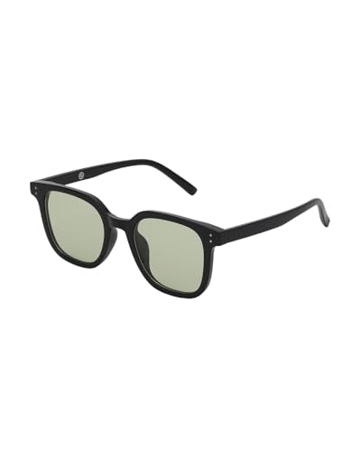 Carlton London Black Toned with Green UV Protected Lens Rectangle Sunglass for unisex