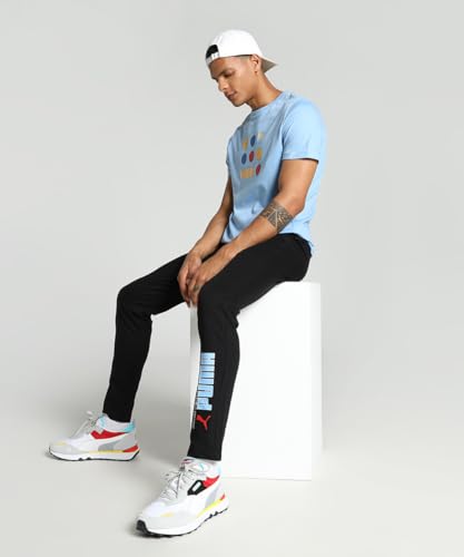 Puma Men's Graphic Print Slim Fit T-Shirt (679423_Day Dream