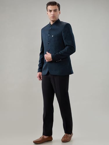 Raymond Green Jacquard Pattern Men Suit