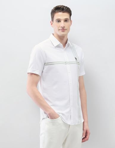 U.S.Polo Association Men's Casa De Campo Regular Fit Shirt (USSHT3280H_Green_40)