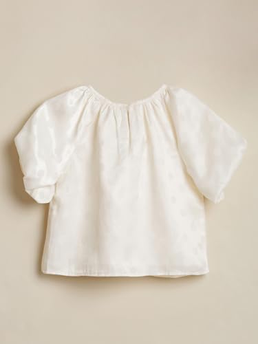 Girls White Dots Casual Top