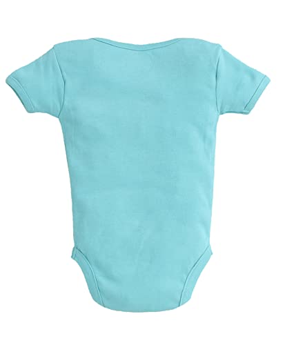 BUMZEE Pink & Sky Blue Half Sleeve Bodysuit Pack Of 3 For Baby Girl Age - 9-12 Months