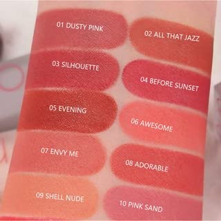 Rom&nd Zero Matte Lipstick - Lightweight, Velvety Matte, Buildable, Long-Lasting, Non-Drying - 02 All That Jazz, 3g