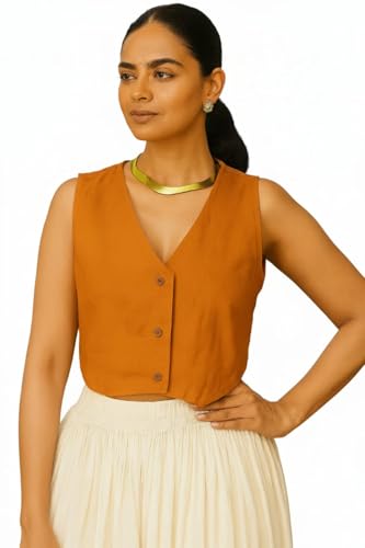 Kalbelia Reva Vest for Women | Handmade Rajasthani Boho Ethnic Embroidered Waistcoat | Mirror Work Tribal Jacket | Festival & Dancewear Top