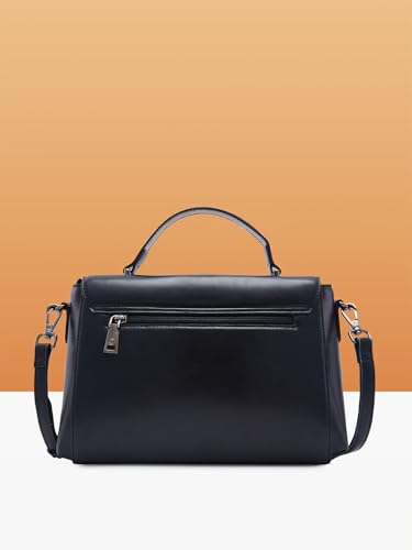 Caprese Mindy Satchel for Women (Small, Black)