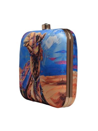 Artklim Camel printed clutch