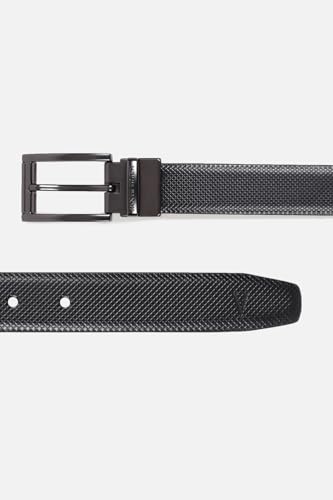 Men Black Textured Formal Belt