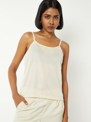 Max Women Woven Shirt with Camisole (Off White_M)