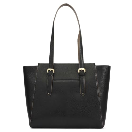 Da Milano Leather Tote Bag for Women - Black (LB-0369S)