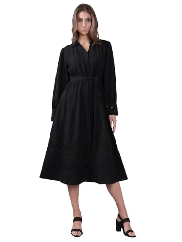 Vero Moda Women's Fit & Flare Black Dress