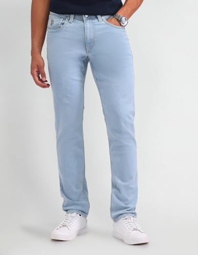 U.S. Polo Assn. Denim Co. Men's Brandon Slim Tapered Fit Blue Jeans (UDJEN1252_Light Wash_38)