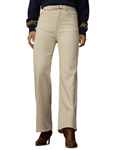 U.S. POLO ASSN. High Rise Wide Leg Jeans (UWAW25JEN424_White_30)