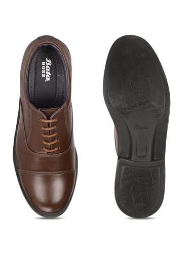 Bata Mens Boss-Rig Brown Formal Shoes