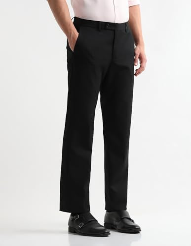 Arrow Men's Regular Pants (ARAKTR2026_Black
