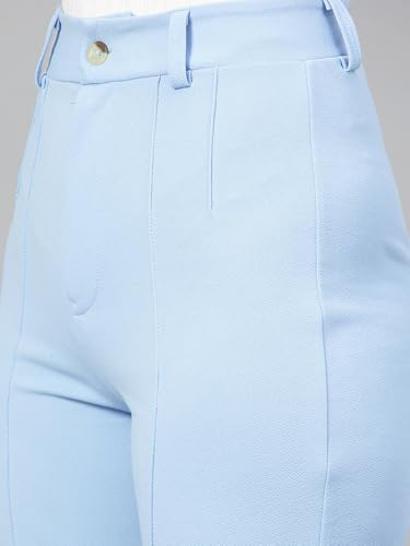 KOTTY Women's Straight Leg High-Rise Stylish Designer Trousers(Multicolor,28)