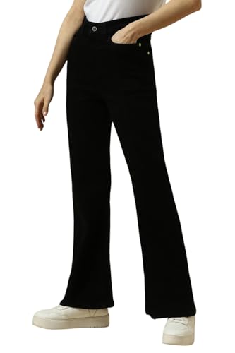 Women Black Regular Fit Dark Wash Jeans
