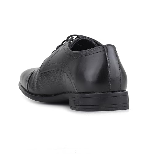 Red Chief Low Ankle Formal Derby Shoes for Men | Black UK08