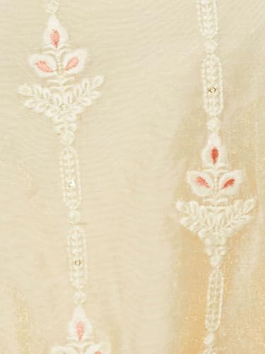 Max Women Embroidered A-line Kurta Set (Off White_XXL)
