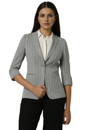Van Heusen Women's Blazer (VWBZFRGPK82589_Grey