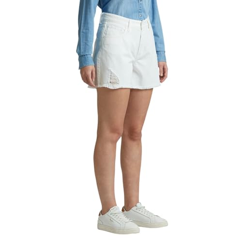 Pepe Jeans Rachel White High Waist Regular Fit Shorts