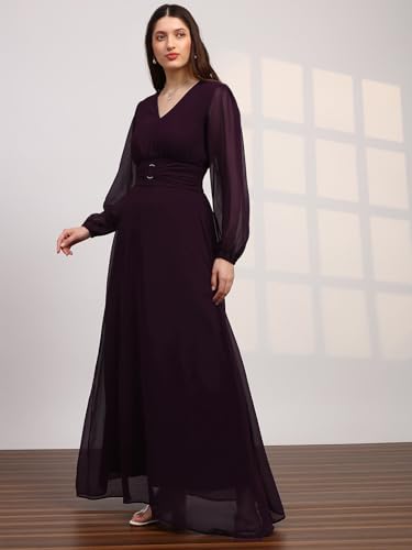 Globus Women Dress (8909389034571_Burgundy_S)