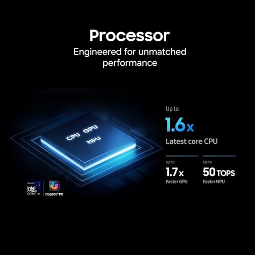 Samsung Galaxy Book6 Pro (Gray, 16GB RAM, 512GB SSD) | Intel Core Ultra 7 (Series 3) | 14" WQXGA+ Dynamic AMOLED 2X | 30Hrs Battery Life | 120 Hz Refresh Rate | Dolby Atmos Stereo Speakers | AI PC