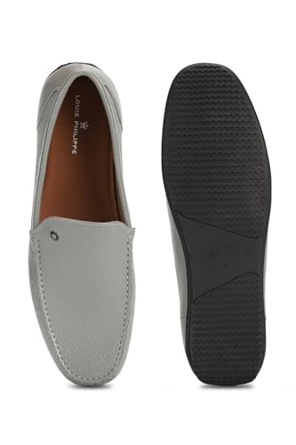 Louis Philippe Mens LPSCSMUFS00325 Grey Casual Slip-on Shoes - 43 EU (LPSCSMUFS00325)