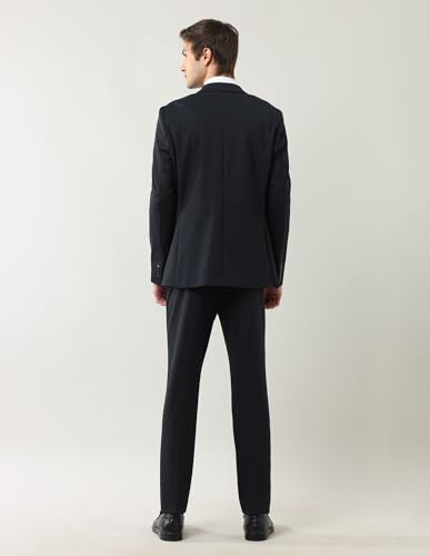 Arrow Men's Nylon Business Suit Pants Set (ARAJSU5529_Navy