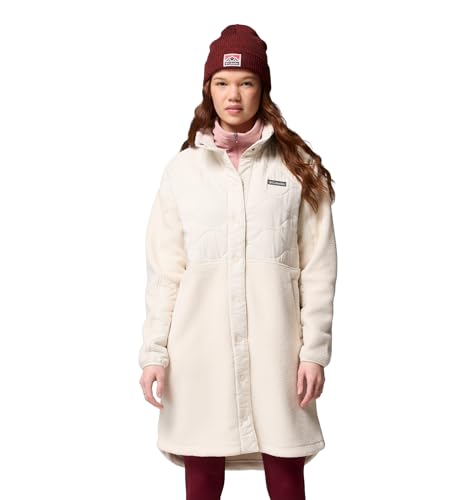 Columbia womens Cloud Point Long Fleece, Chalk, 1X
