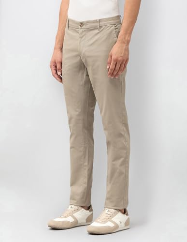 U.S.Polo Association Men's Denver Slim Fit Satin Trousers (USTRO160D_Brown_32)
