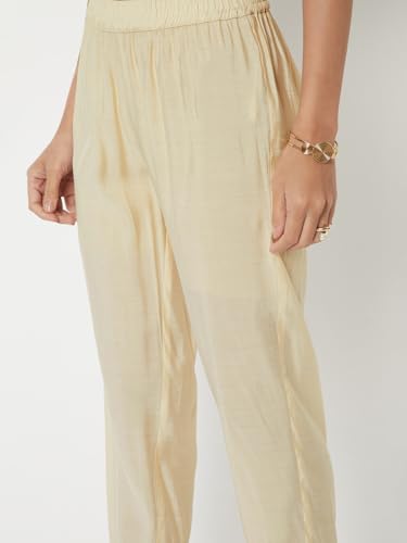 Max Women Embroidered A-line Kurta Set (Off White_XXL)