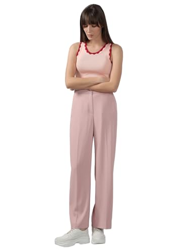 VERO MODA Womens Straight Fit Pants Pale Mauve