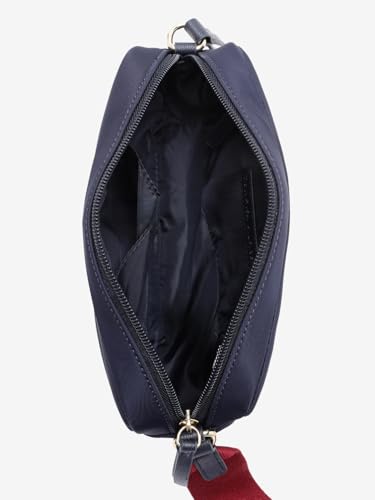 Solid Blue Polyamide Sling Bag