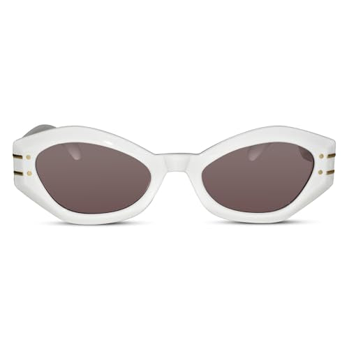 LensKandy Cateye Sunglasses For Women UV Protection | Medium Size | White | LKSGTZ03-WHT