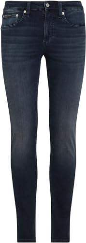 Medium-Wash Skinny Fit Mid Rise Jeans Blue Black