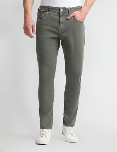 U.S. Polo ASSN. Men's Tapered fit Cotton Jeans (UDJEN1125_Green_42)