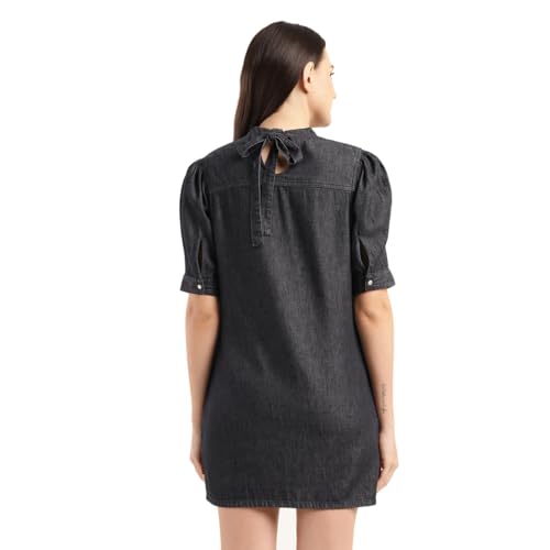 Levi's Women's Cotton A-Line Above The Knee Dress (Black)