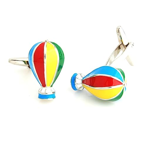 Peluche Enamel Hot Air Balloon Novelty Cufflinks for Men
