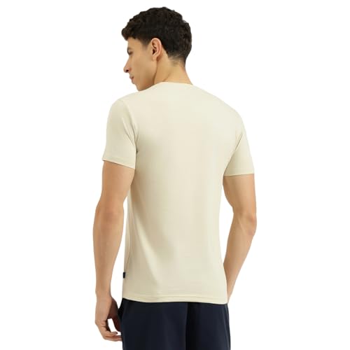 United Colors of Benetton Regular Fit Round Neck Graphic Print T-Shirt (Size: M) - 26P3ZSTJ3517IPW2 Cream
