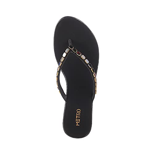 Metro Womens Synthetic Black Slip Ons (Size (8 UK (41 EU))