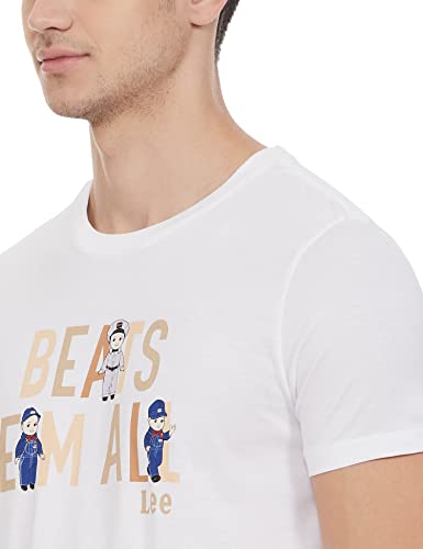 Lee Men's Graphic Print Slim Fit T-Shirt (8905409227732_White L)
