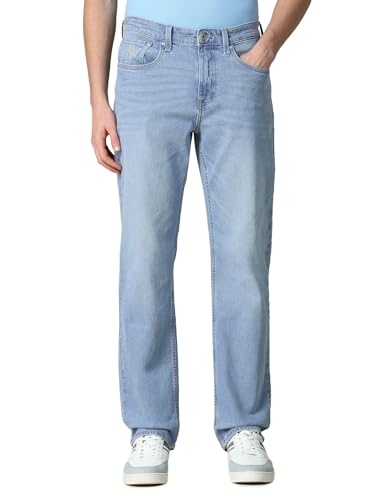 U.S. Polo Assn. Denim Co. Men's Shawn Relaxed Fit Blue Jeans (UDJENOE3055_Light Indigo_40)