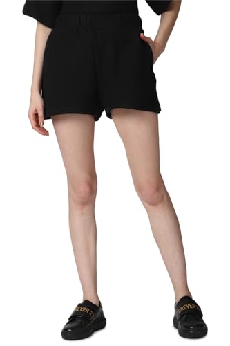 FOREVER 21 women's Boyfriend Shorts (596709_Black