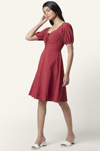 Women's Honey Rust Dress Slim Fit,Rust,2XL
