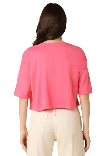 Allen Solly Women's Regular Fit T-Shirt (AHKCCRGP987870_Pink