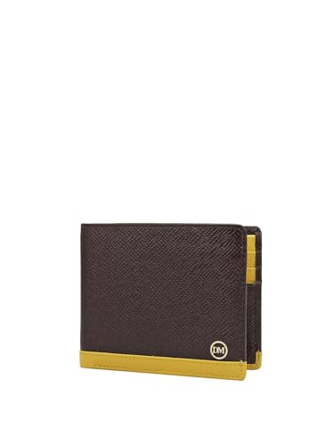 Da Milano Genuine Leather Brown Bifold Mens Wallet with Multicard Slot (10381)