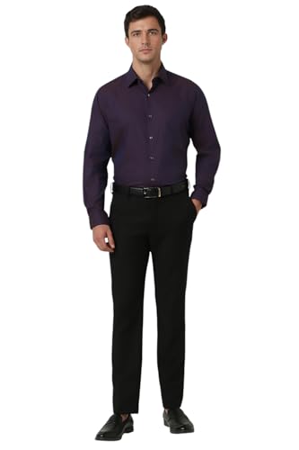 Van Heusen Men's Regular Fit Shirt (VHSFCCUB601458_Purple 44)
